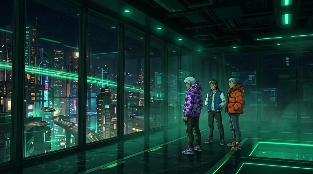 The neon-lit home of The Hoodsters